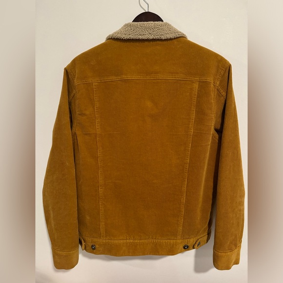 The Normal Brand Sherpa Collar Cord Trucker // Gold // Medium - Picture 5 of 7